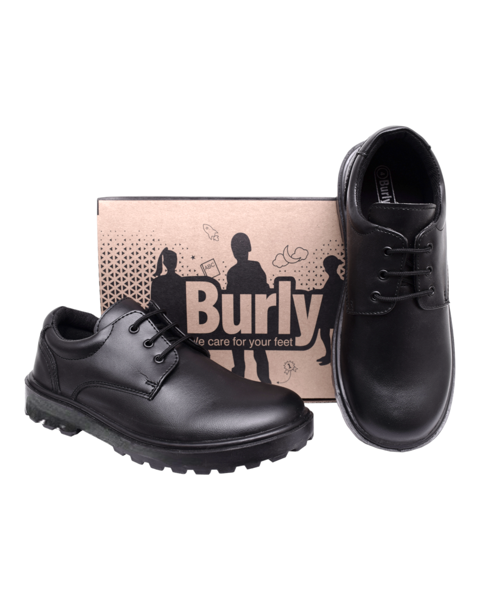 BF-11 BURLY BOYS SCHOOL SHOES WITH LACES