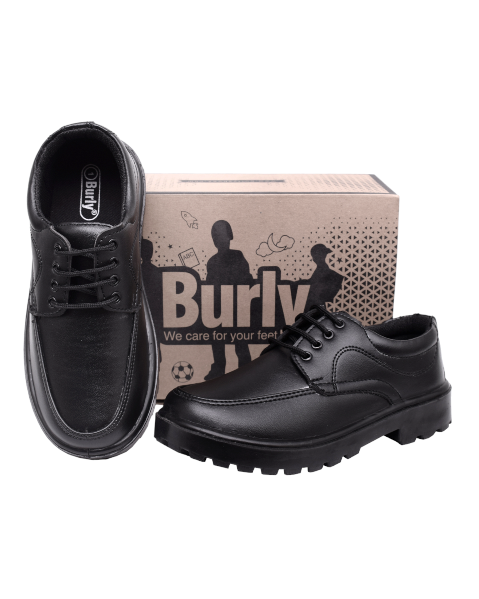 BF-12 BURLY BOYS SCHOOL SHOES WITH LACES